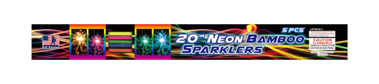 20" Neon Bamboo Sparklers