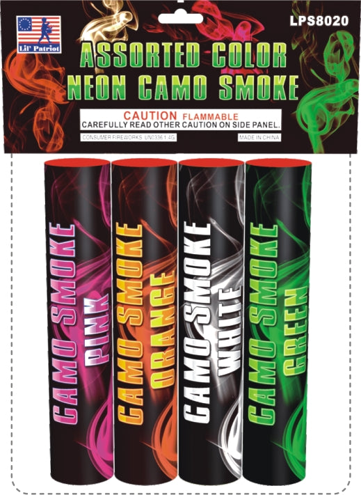Assorted Color Neon Camo Smoke