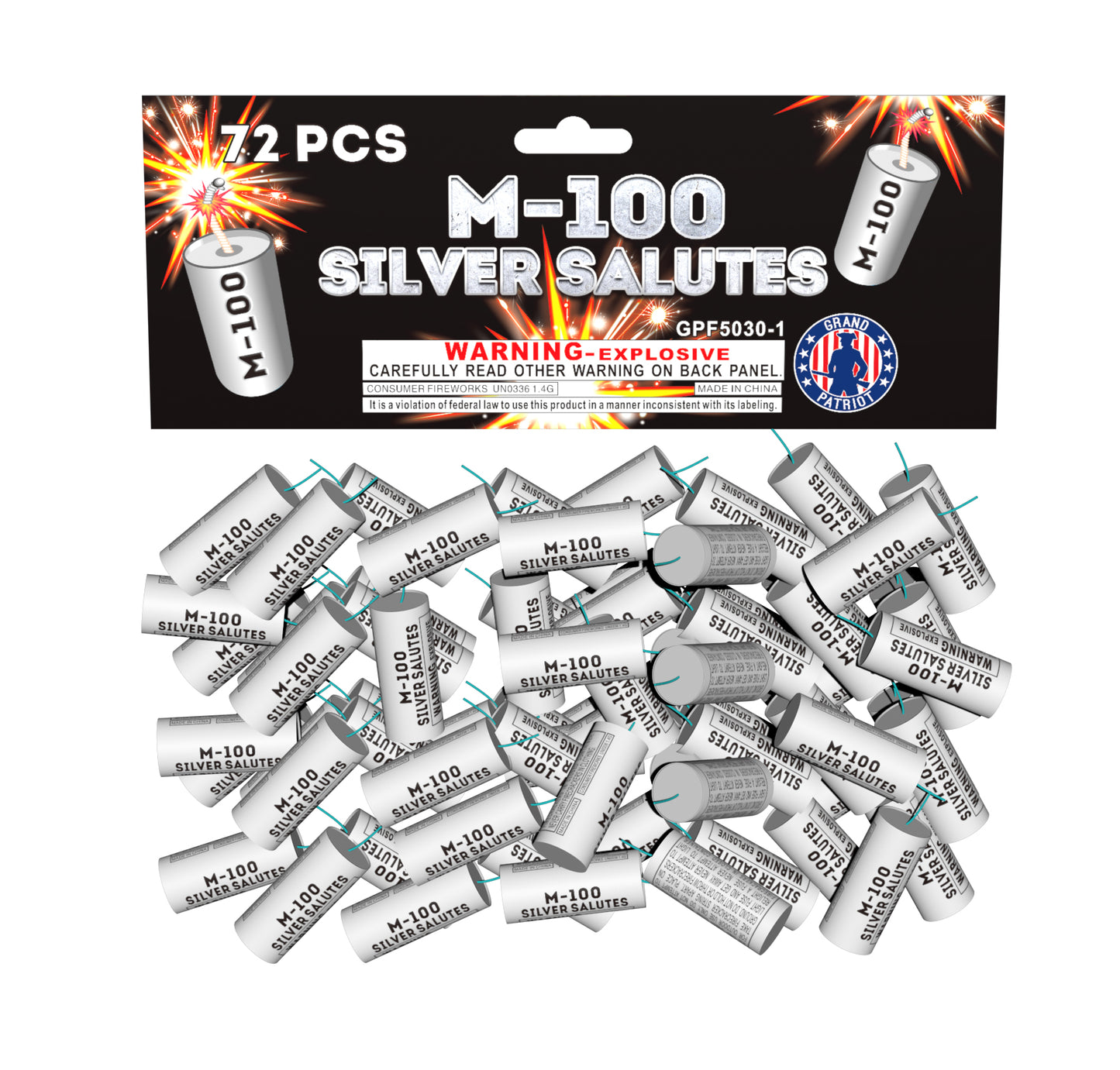 M-100 Silver Salutes (72 pack)