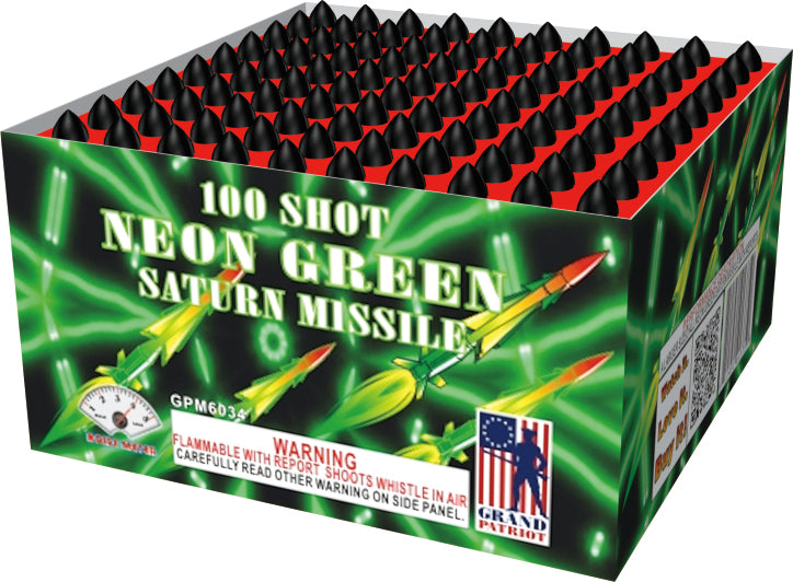 Saturn Missile Battery - 100 shot Neon Green