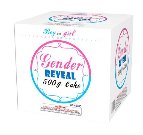 Gender Reveal 500g Cake (Blue) - 25 shot